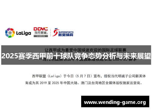 2025赛季西甲前十球队竞争态势分析与未来展望 2025赛季西甲前十球队竞争态势分析与未来展望